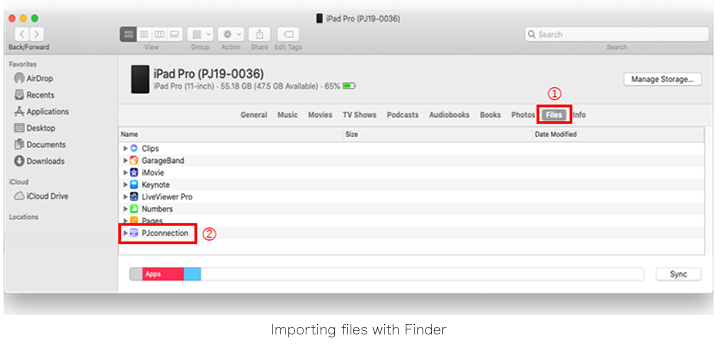 Importing Files with Finder
