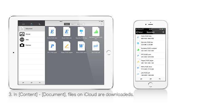 3. In Content ? [Document, files on iCloud are downloadeds.