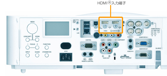 HDMI入力端子を2系統搭載